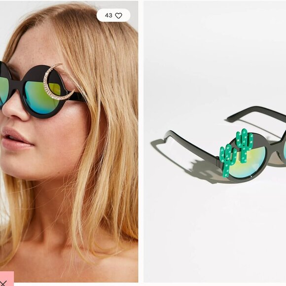 Free People Desert Moon Sunnies - Sunglasses - WHITE - Picture 7 of 9